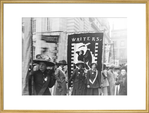 Members of the Women Writers' Suffrage League NUWSS procession