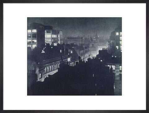 View over London at night 1934