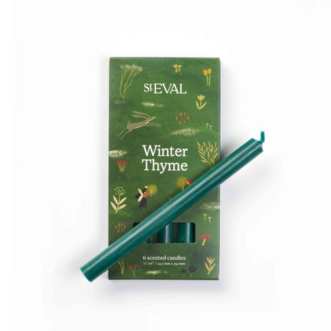 Winter Thyme scented candles, pack of 6