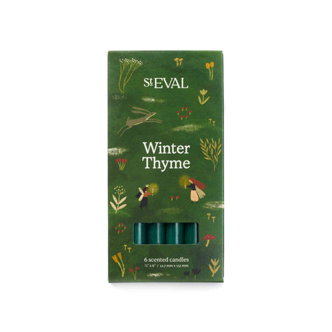 Winter Thyme scented candles, pack of 6