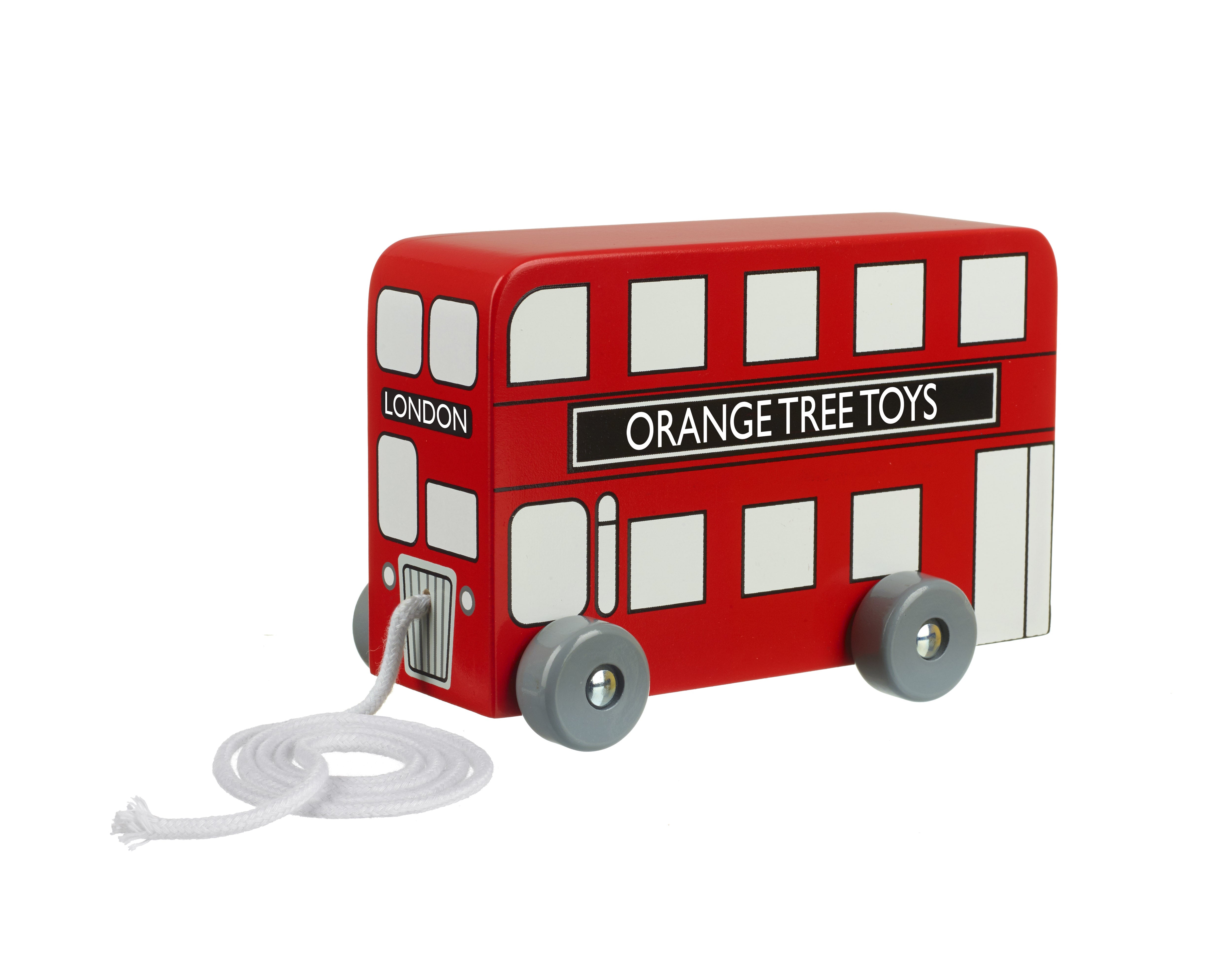 Bus Wooden Pull Along Toy D – London Museum