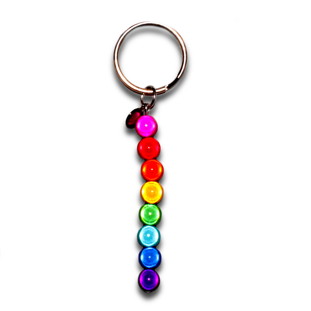 Keyring GB Rainbow Holographic Drop D – London Museum