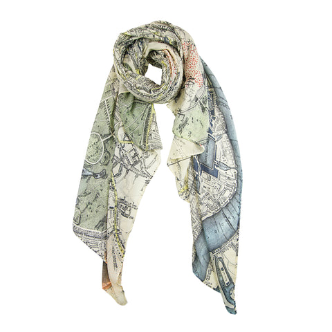 Scarf Vintage London Map