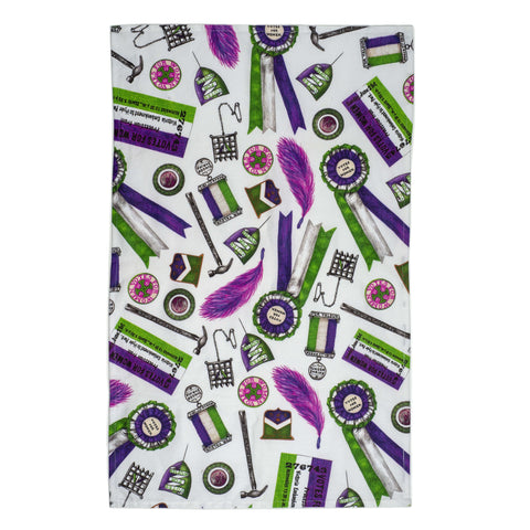 Tea Towel Votes for Women Pattern